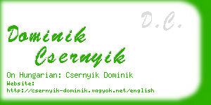 dominik csernyik business card